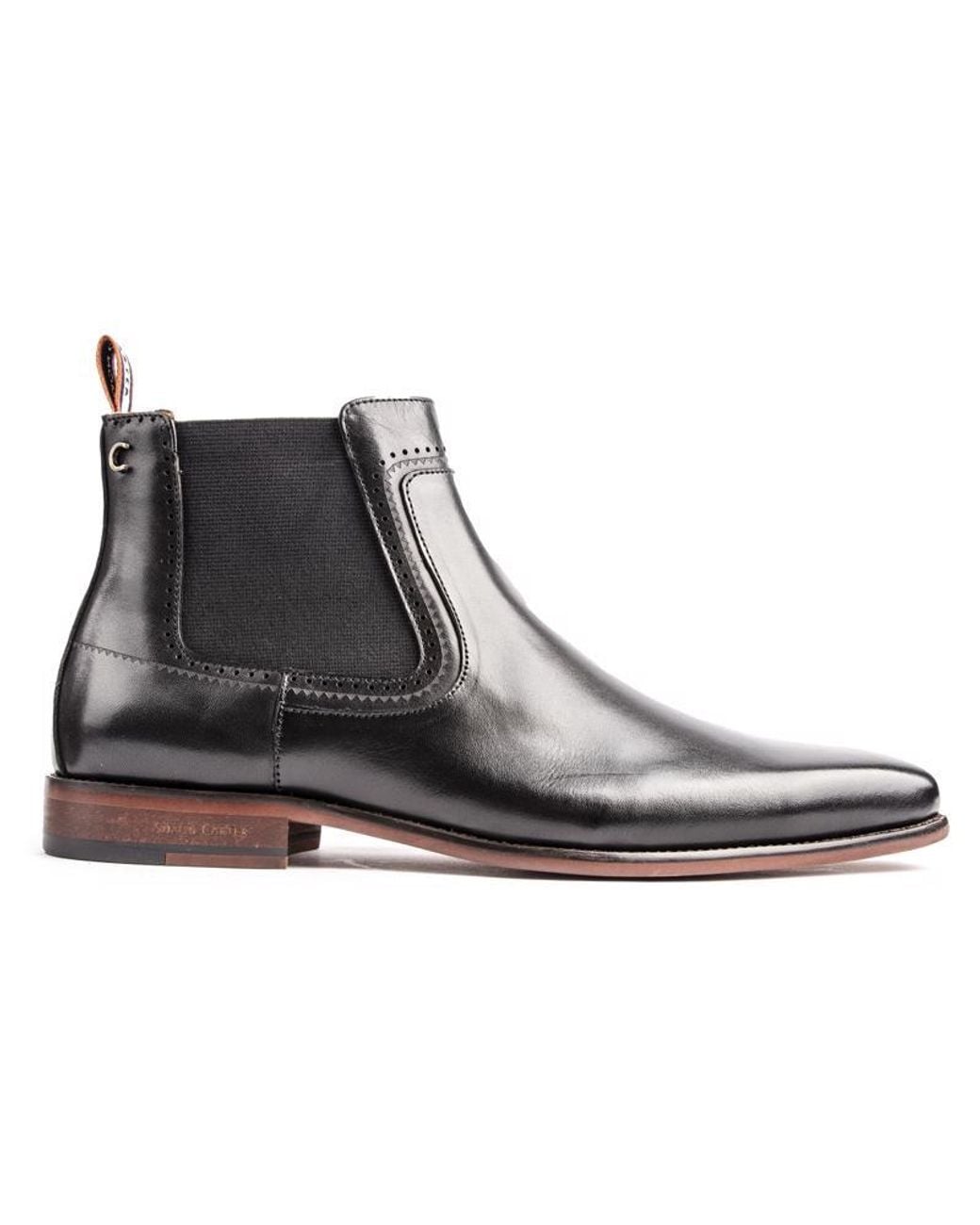 Simon Carter Black Terrier Chelsea Boots for men