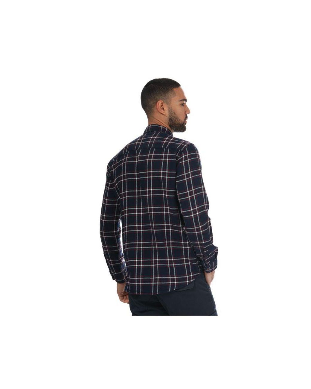 Jack & Jones Blue Plain Pre Check Shirt for men
