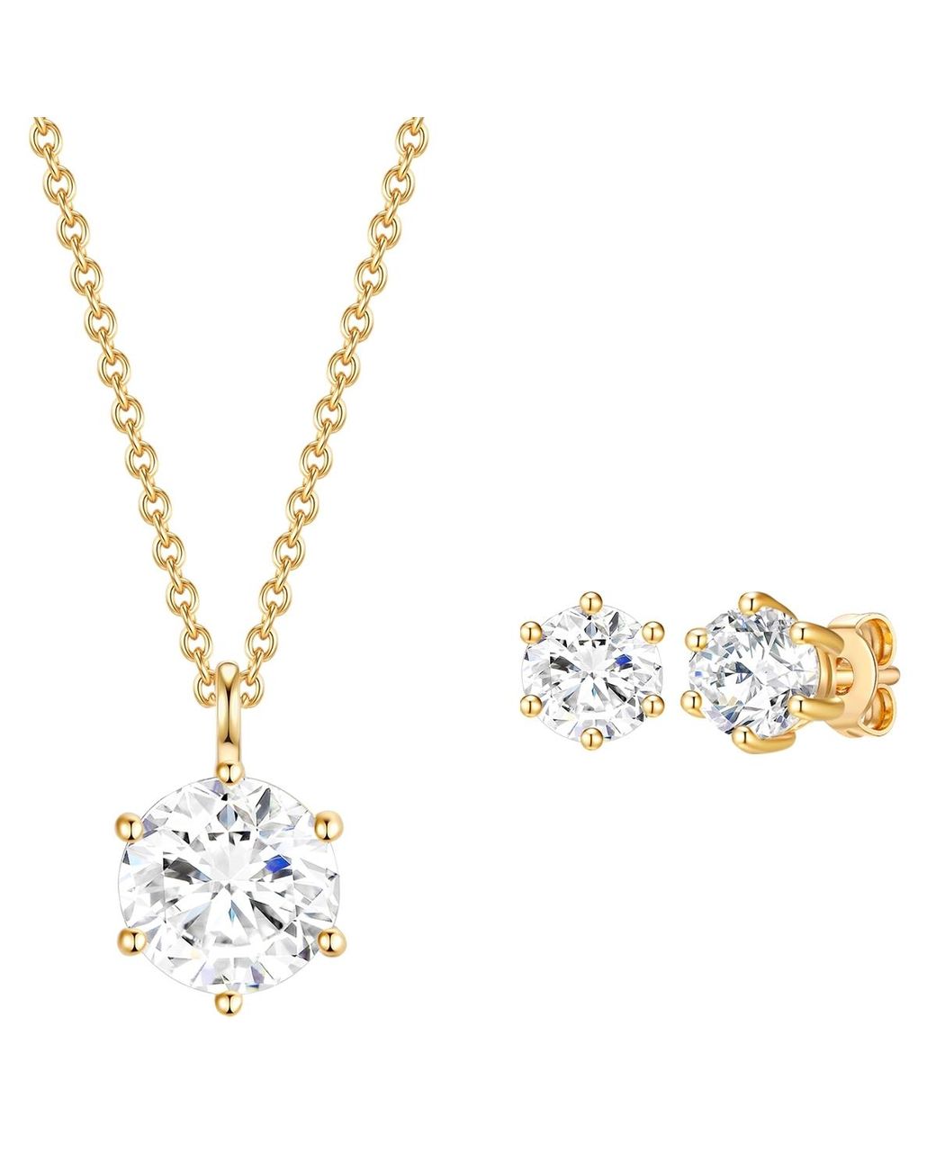 Rafaela Donata Metallic Sterling Set (Necklace + Earring)
