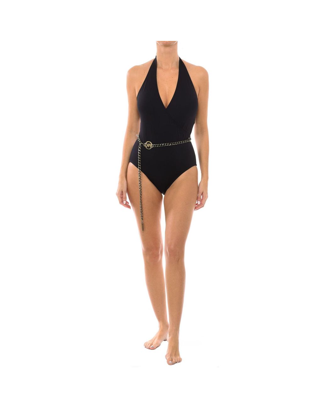Michael Kors Black V-Neck Swimsuit Mm1K653