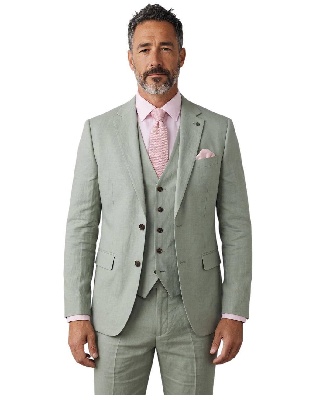 Paul Andrew Green 3 Piece Tailored Fit Formal Suit for men