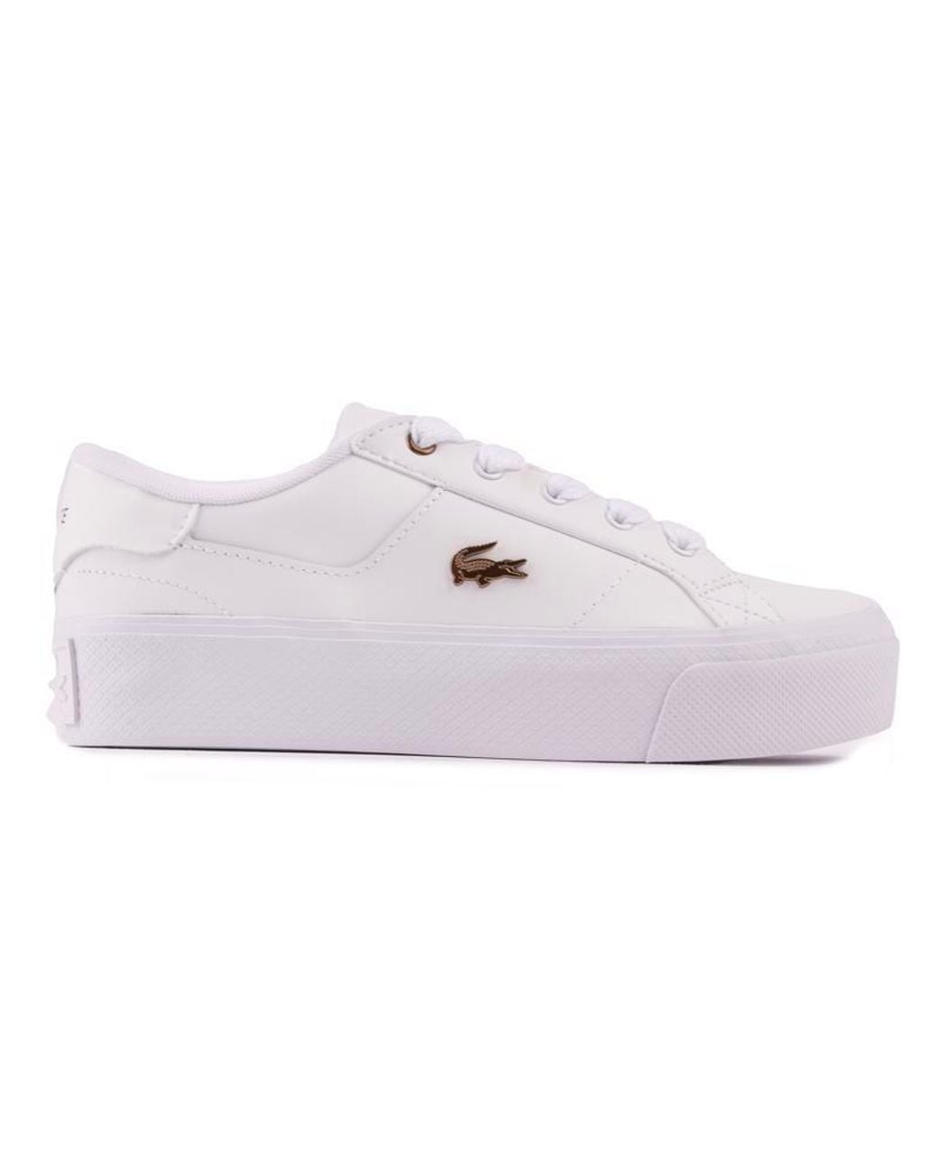 Lacoste White Ziane Platform Trainers