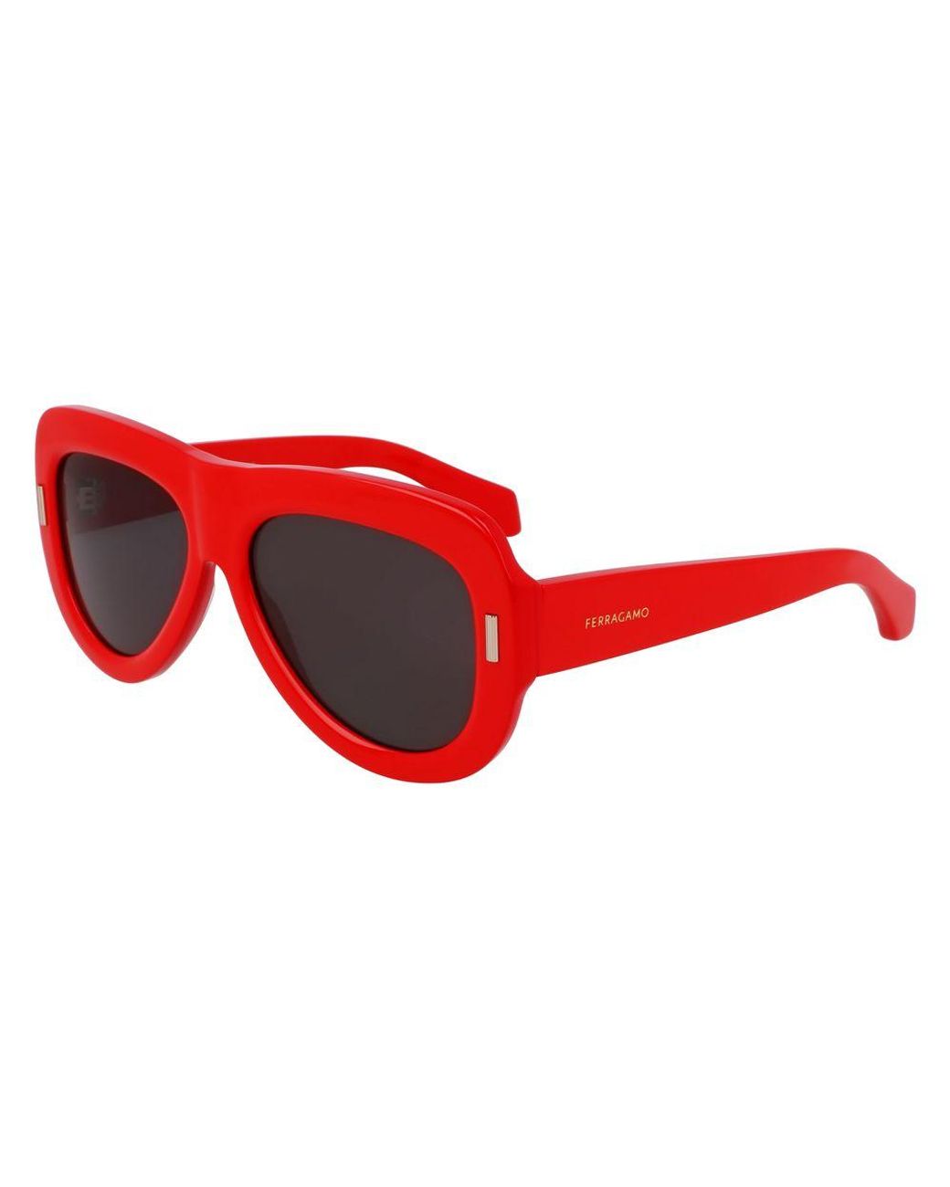 Ferragamo Red Acetate Sunglasses