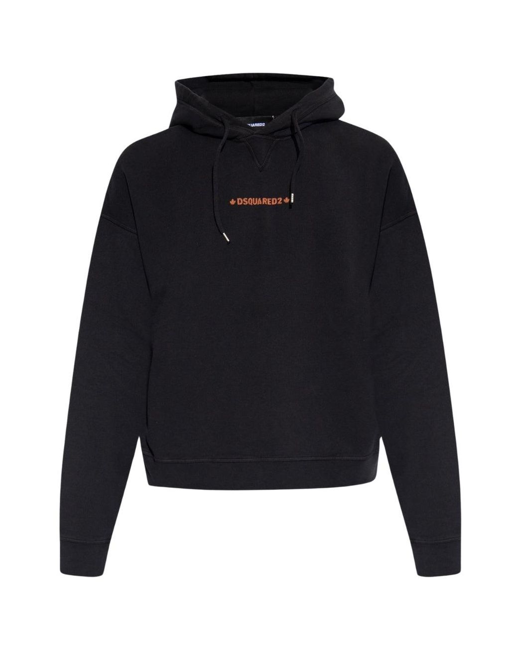 DSquared² Blue Cipro Fit Small Logo Hoodie Cotton for men