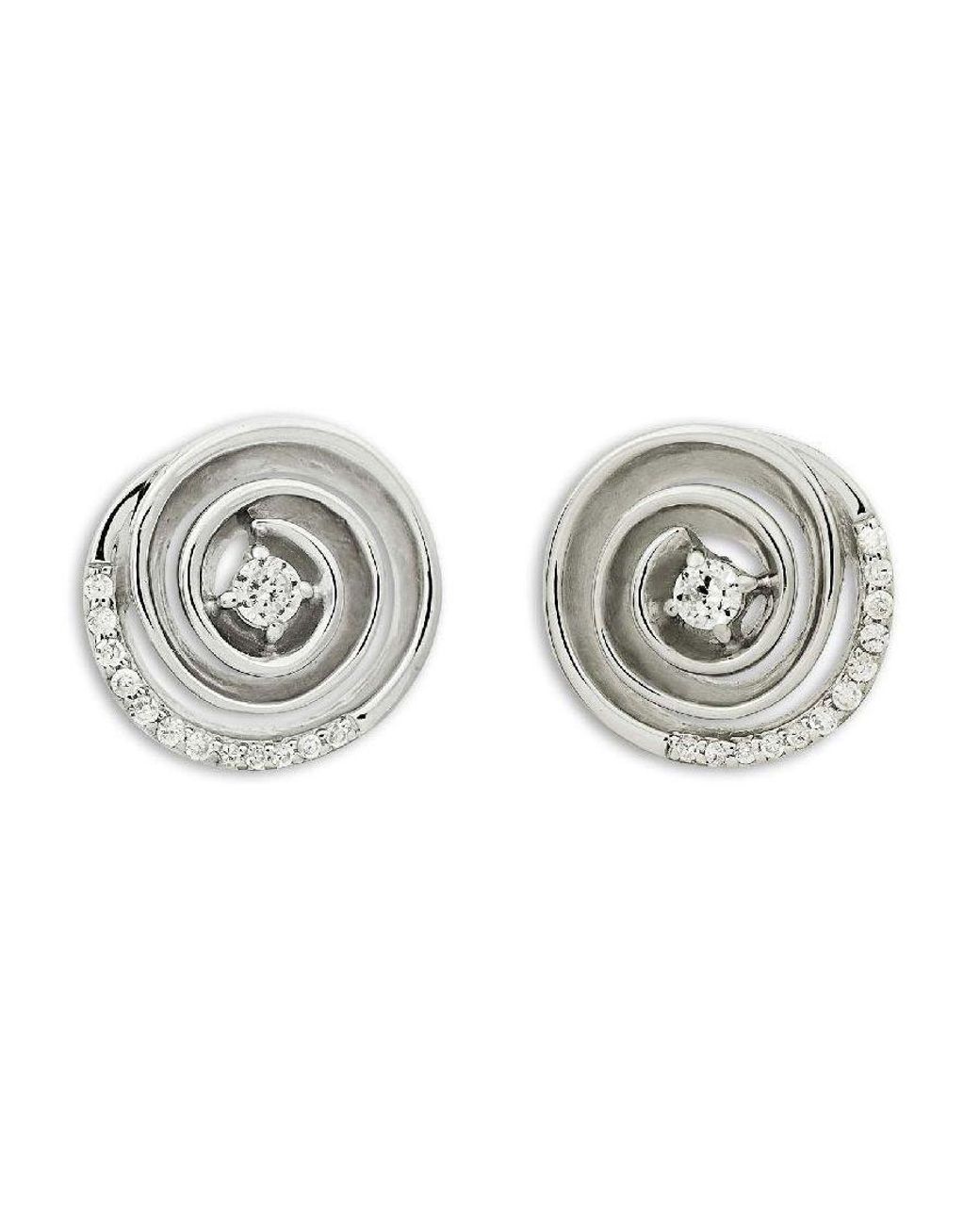 Orphelia Black 925 Sterling Stud Earrings