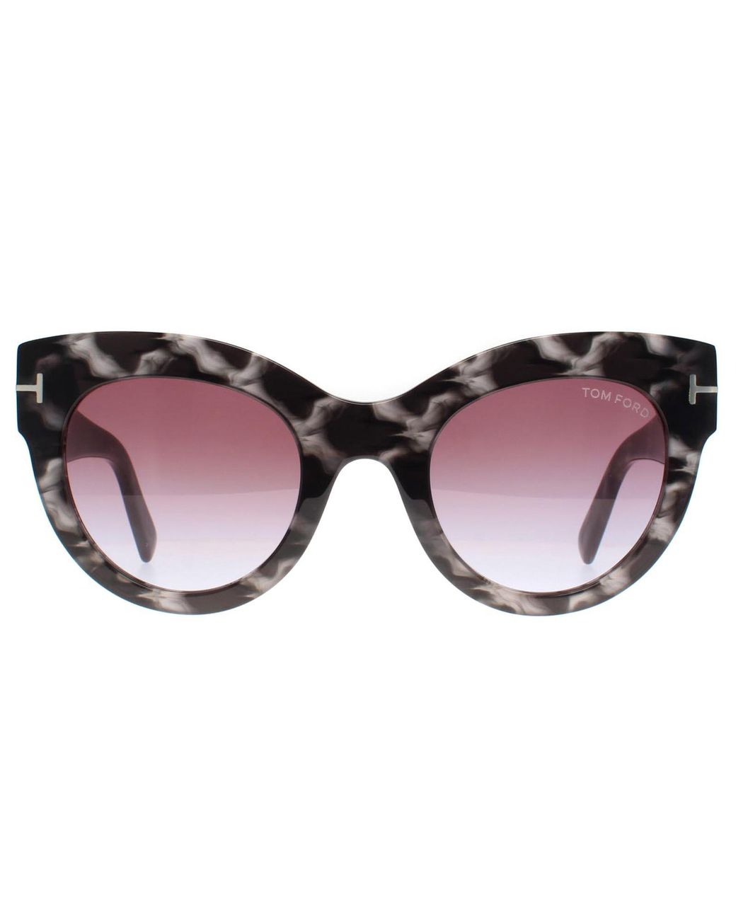 Tom Ford Brown Cat Eye Havana Marble Gradient Lucilla Ft1063