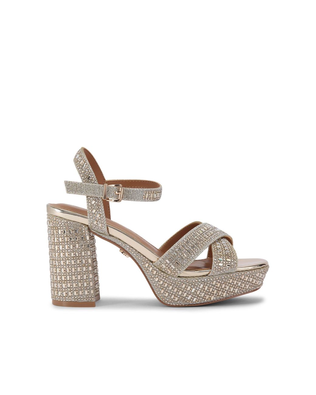 KG by Kurt Geiger Metallic Fleur Platform Sandals
