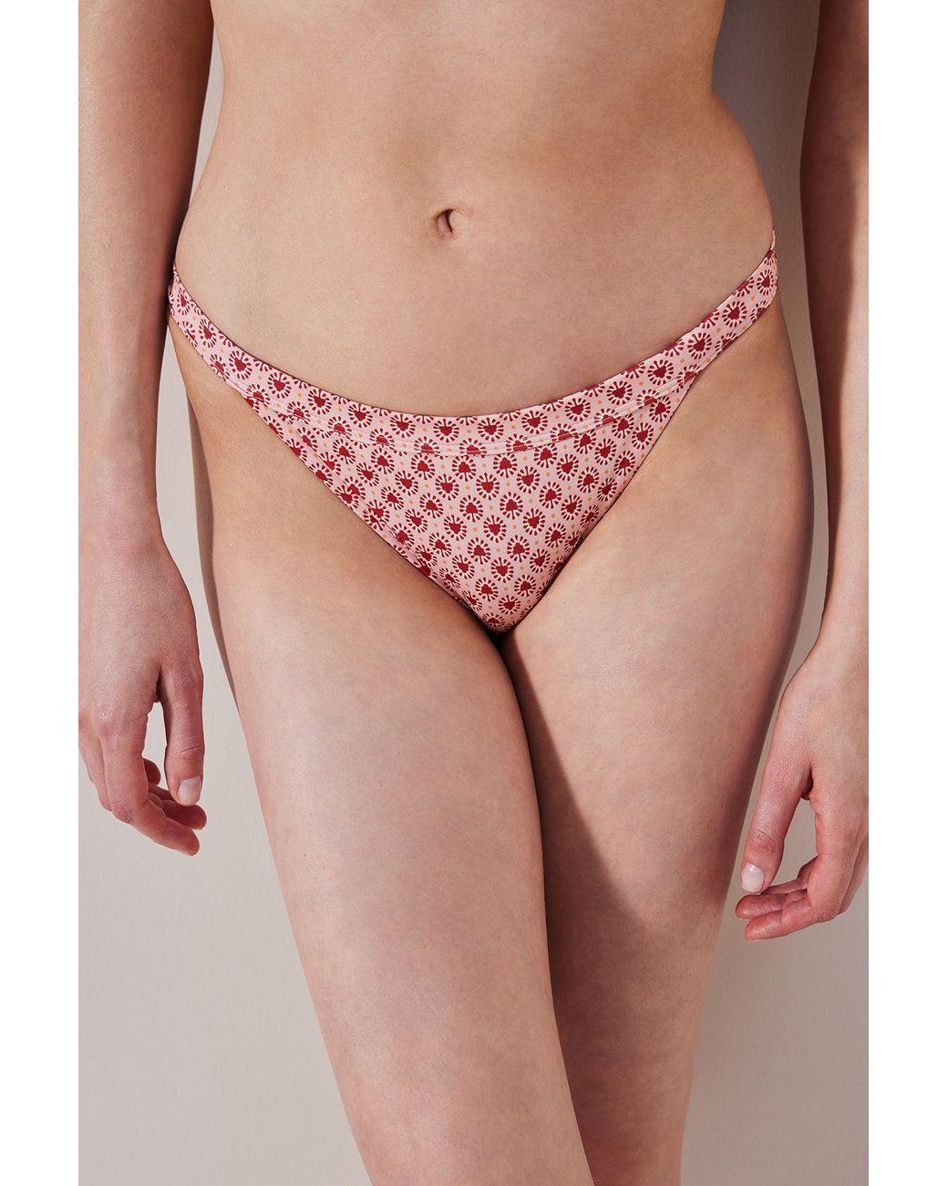 Penti Pink Low-Waist Brazilian Bikini Bottoms