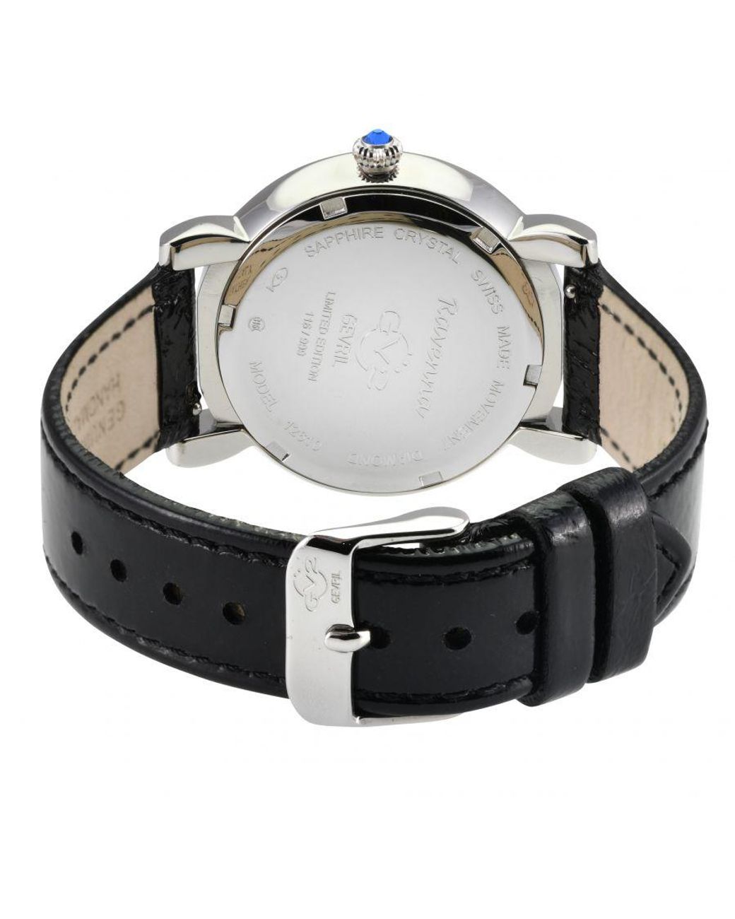 Gv2 Black Ravenna 12610 Leather Swiss Quartz Watch