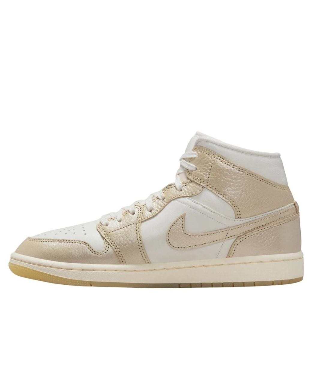 Nike Natural Air Jordan 1 Mid Se Metallic Team Trainers