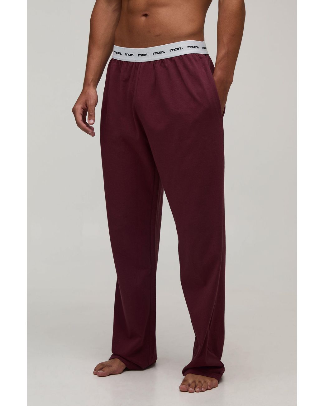 BoohooMAN Red Loungewear Straight Leg Jogger for men