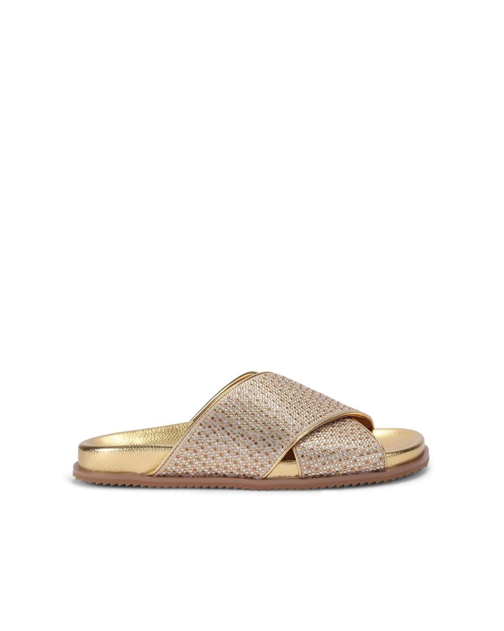 Kurt Geiger Brown Fabric Footbed Sandal Sandals