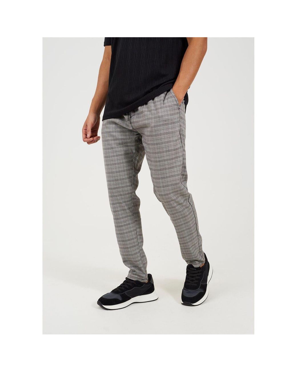 Brave Soul Blue Pant With Drawcord Waist for men