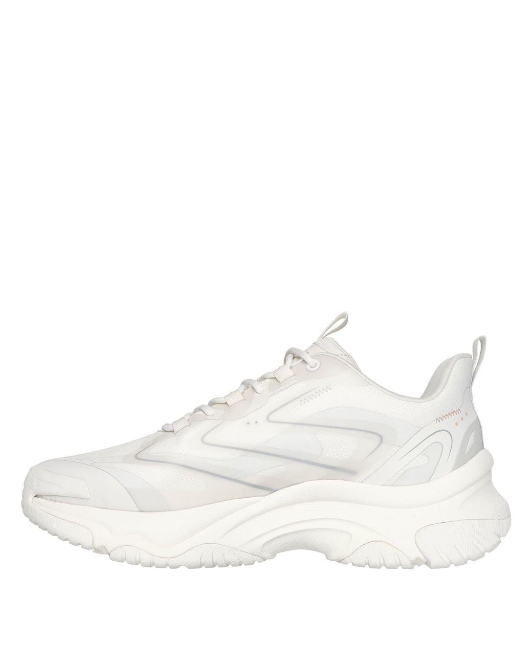 Skechers White Moonhiker Lace-Up Sneakers for men