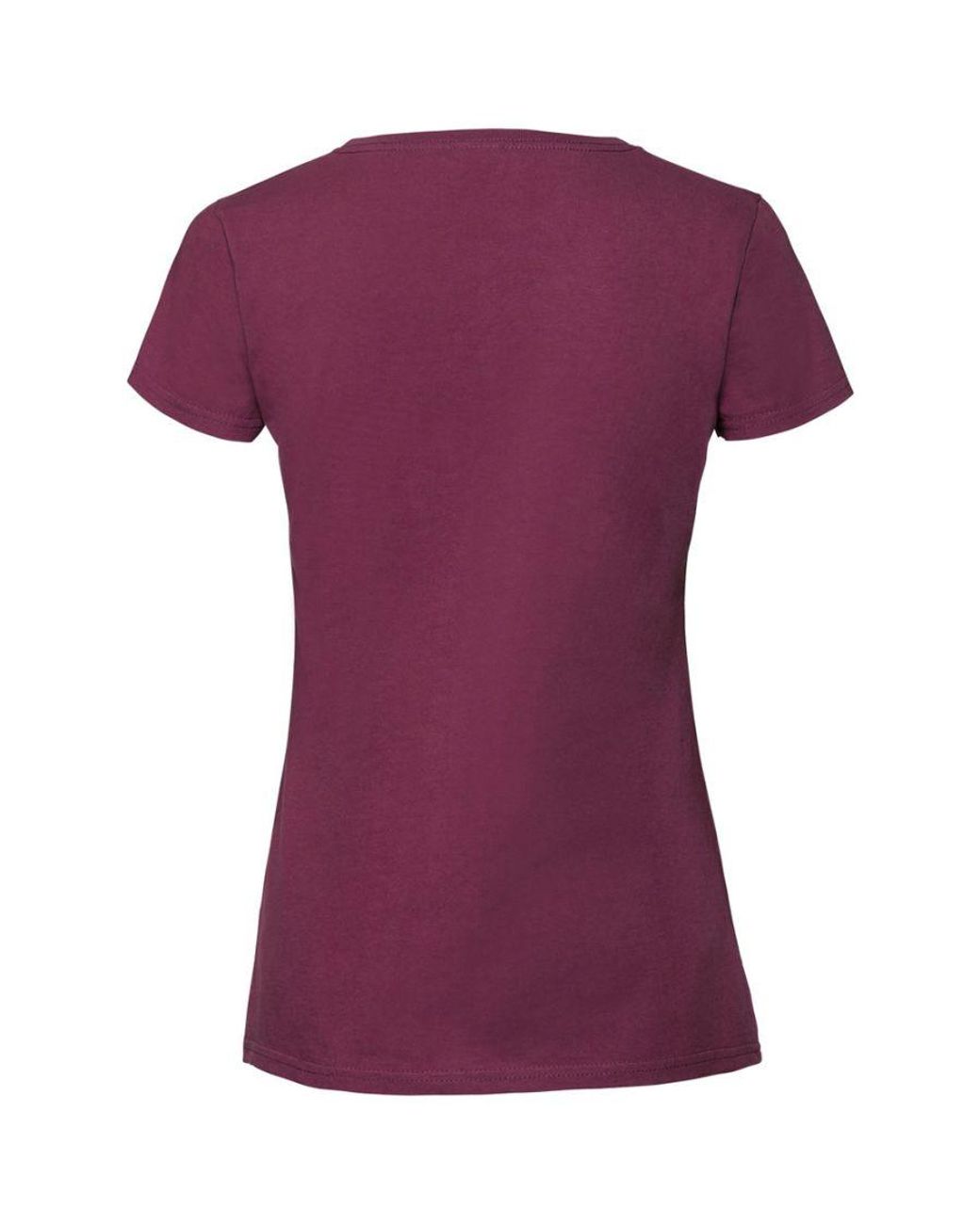 Fruit Of The Loom Purple Ladies Ringspun Premium T-Shirt (Oxblood)