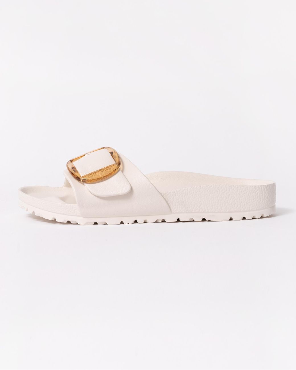 Birkenstock White Madrid Big Buckle Eva Sandals