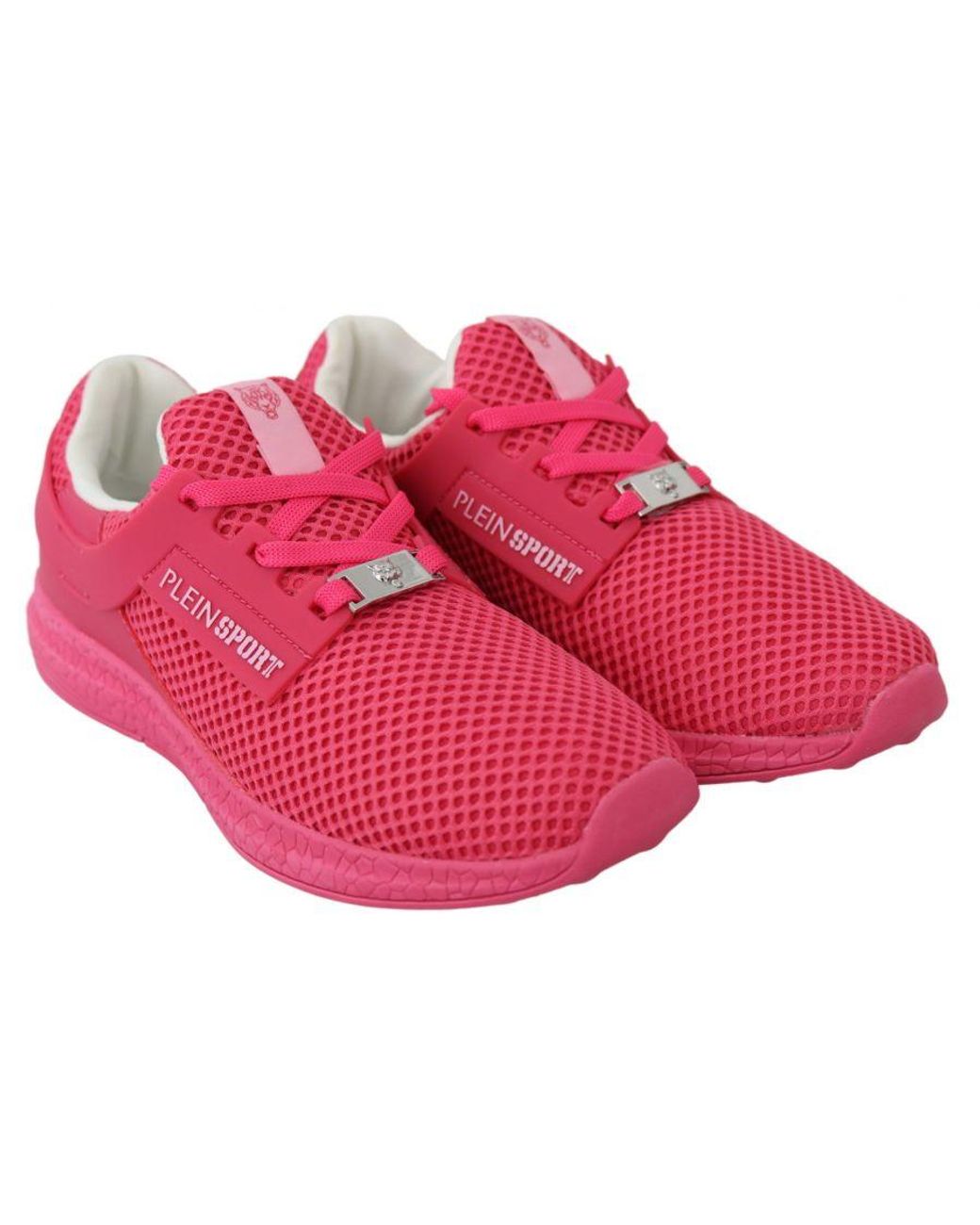 Philipp Plein Red Fuxia Beetroot Polyester Runner Becky Sneakers Shoes
