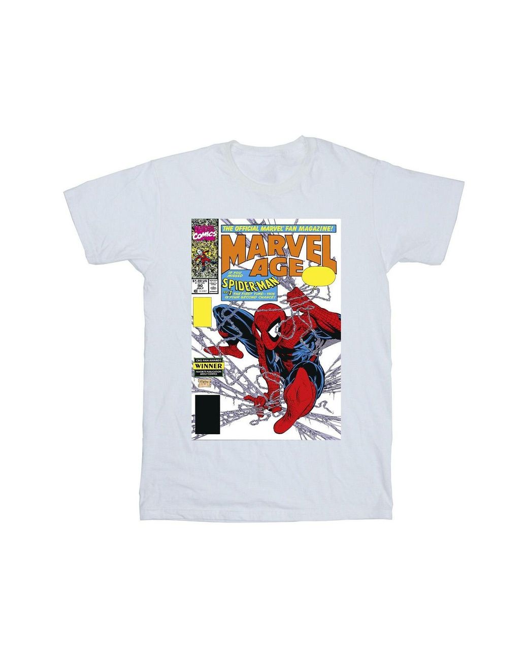 Marvel White Spider- Age Comic Cover T-Shirt Cotton for men