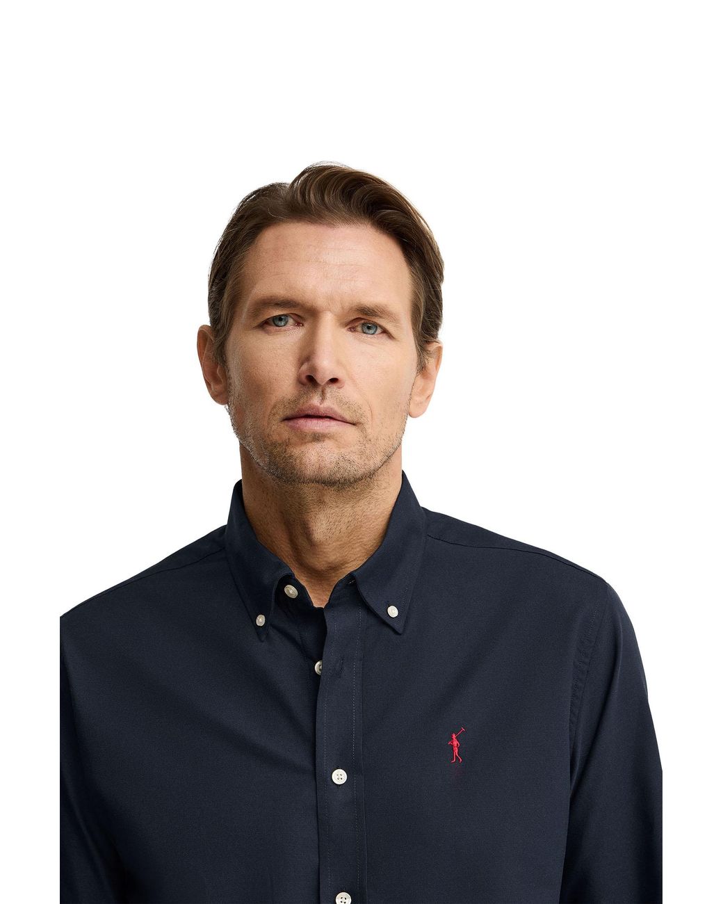 POLO CLUB Blue Long Sleeve Regular Fit Shirt Shirt-L-S21 for men