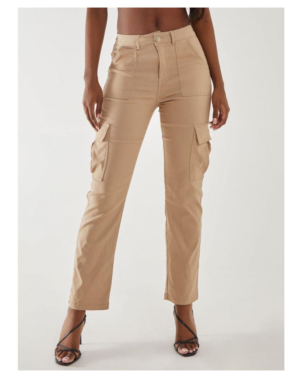 Pink Vanilla Multicolor Wide Leg Pocket Cargo Pants