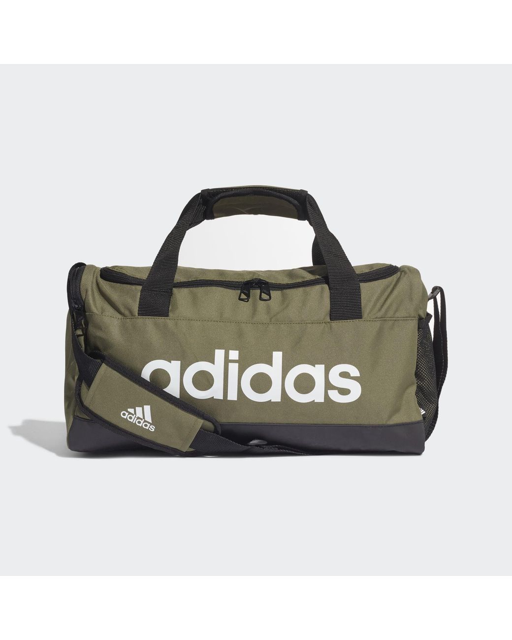 Adidas Black Essentials Logo Duffel Bag Extra Small