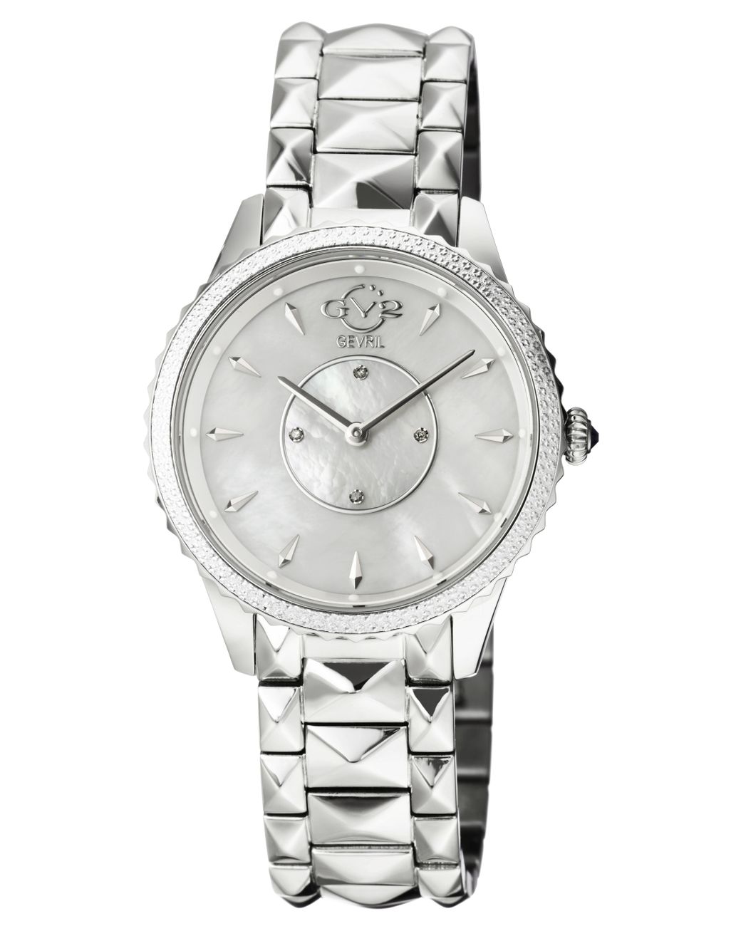 Gv2 Gray Siena Swiss Quartz Diamonds 11700-424 Stainless Steel Watch