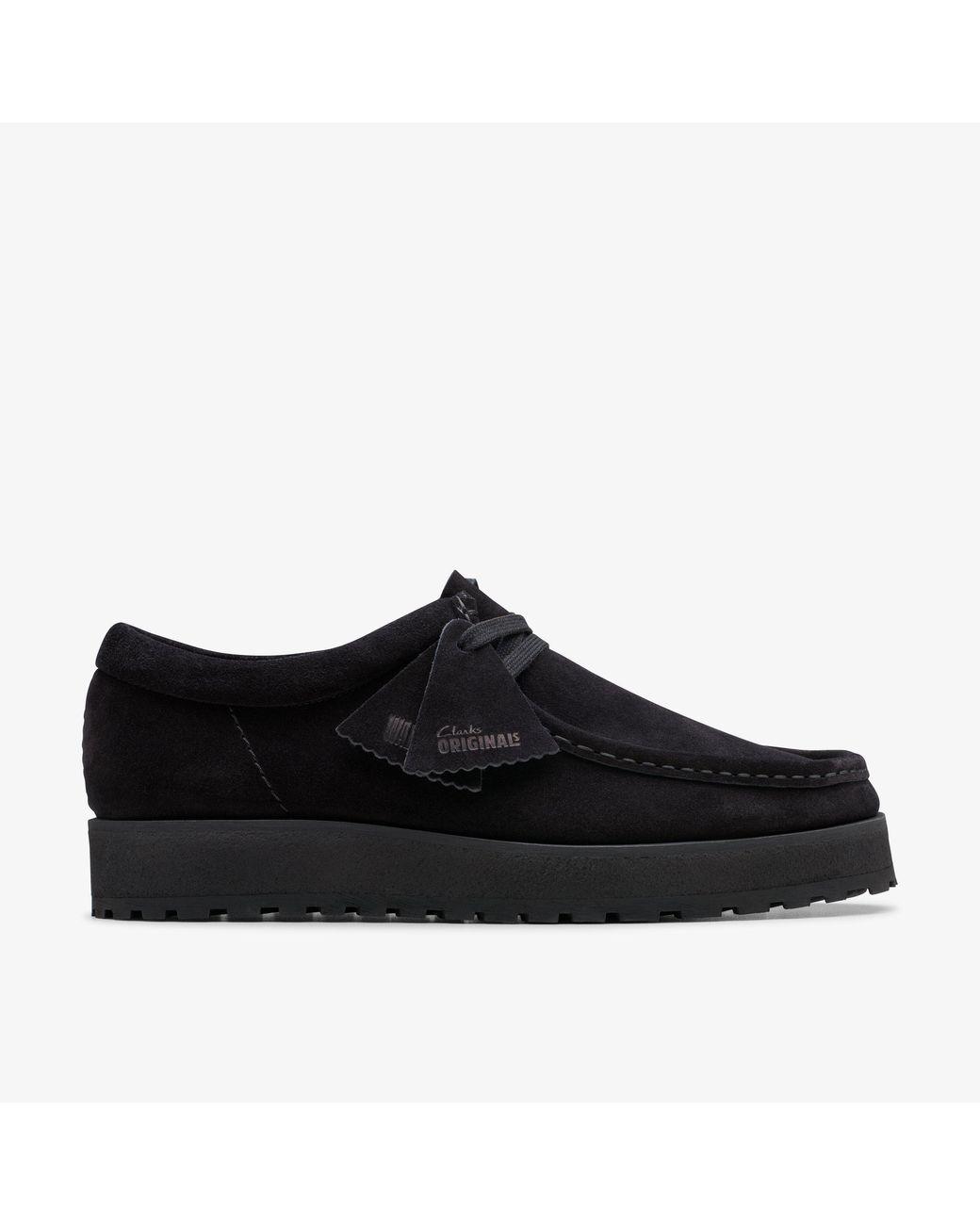 Clarks Black Walla Scout Lo Sde Shoes for men