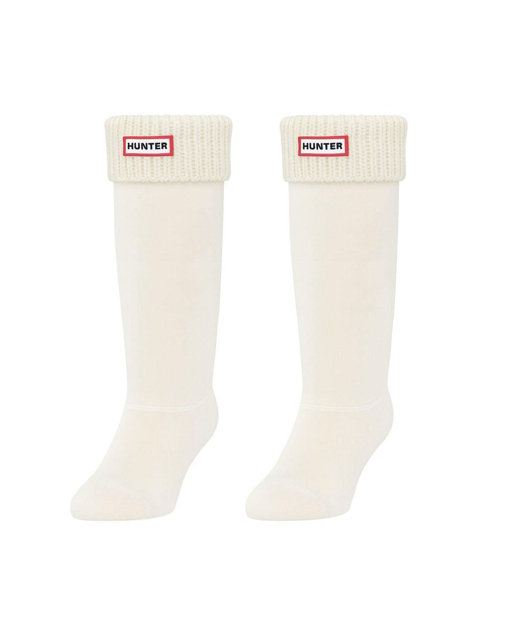 Hunter White Waffle Tall Boot Socks for men