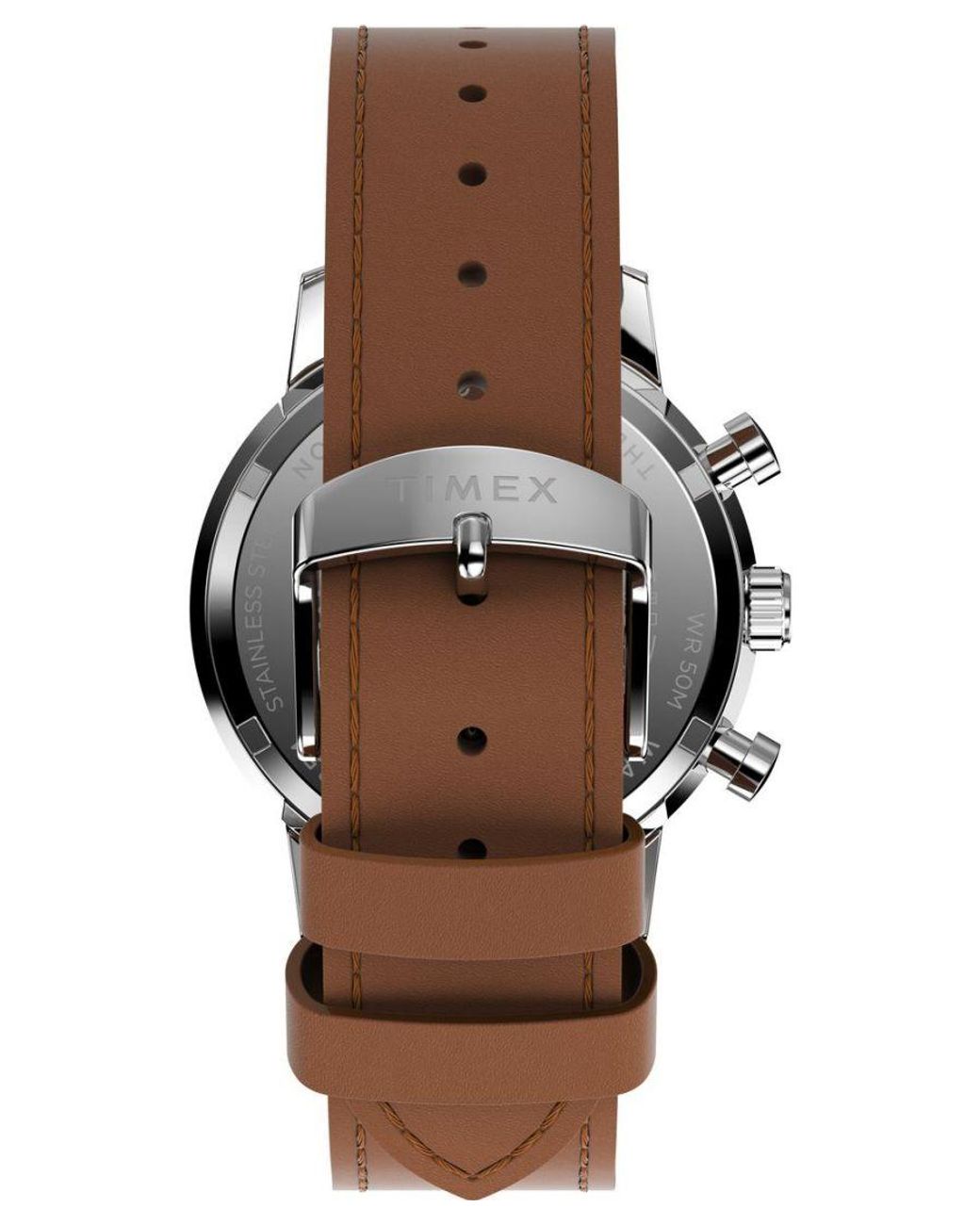 Timex Gray Marlin Chrono Watch Tw2W10100 Leather for men
