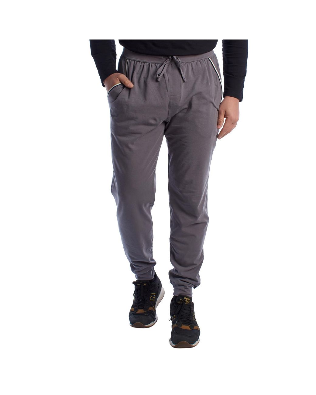 Boss Gray Cotton Stretch Pyjama Pants 50550485 for men