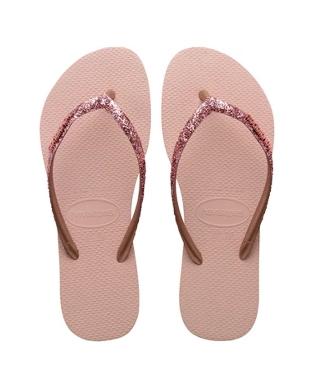 Havaianas Pink Slim Glitter Ii Flip-Flops