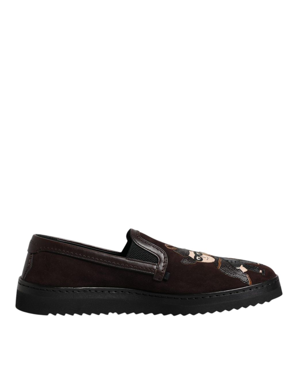 Dolce & Gabbana Black Portofino Slipon Sneakers Suede for men