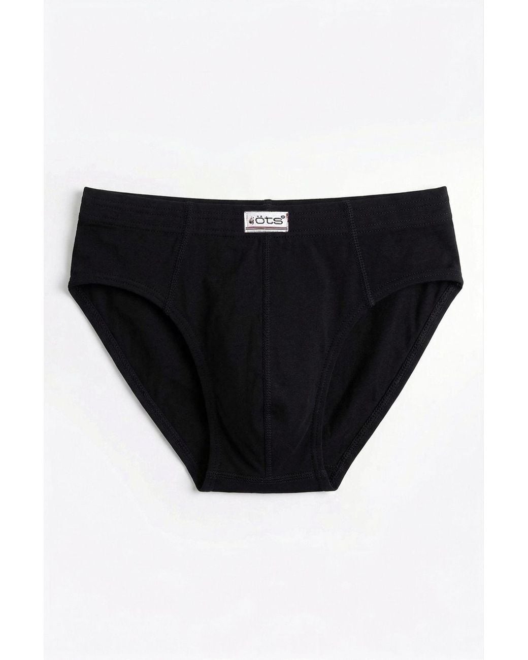 Öts Black Cotton Briefs for men