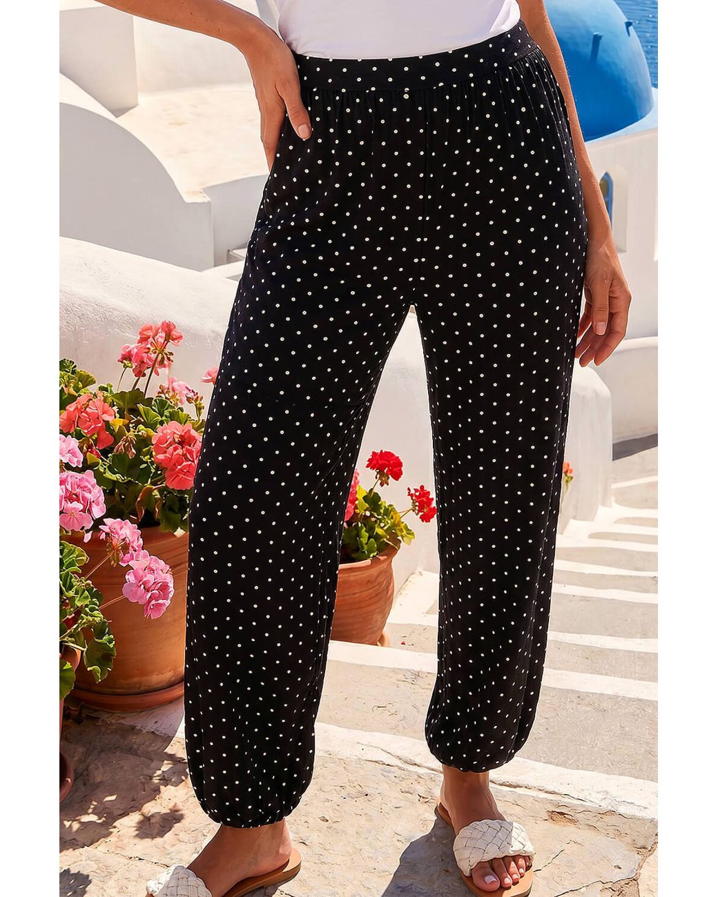 Roman Blue Polka Dot Balloon Trouser