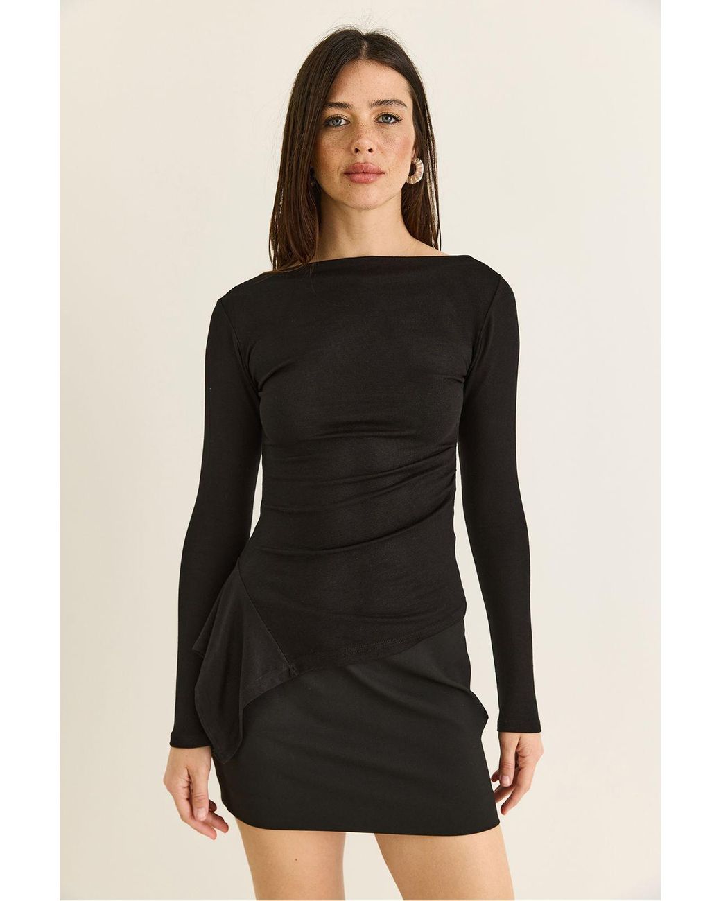 Bianco Lucci Black Blouse