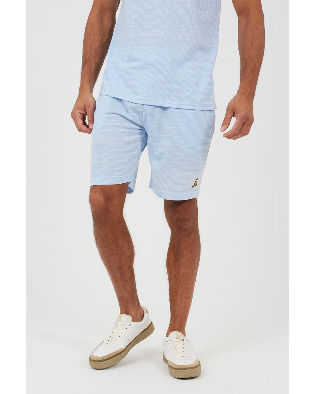 Brave Soul Blue Light Jacquard Shorts for men