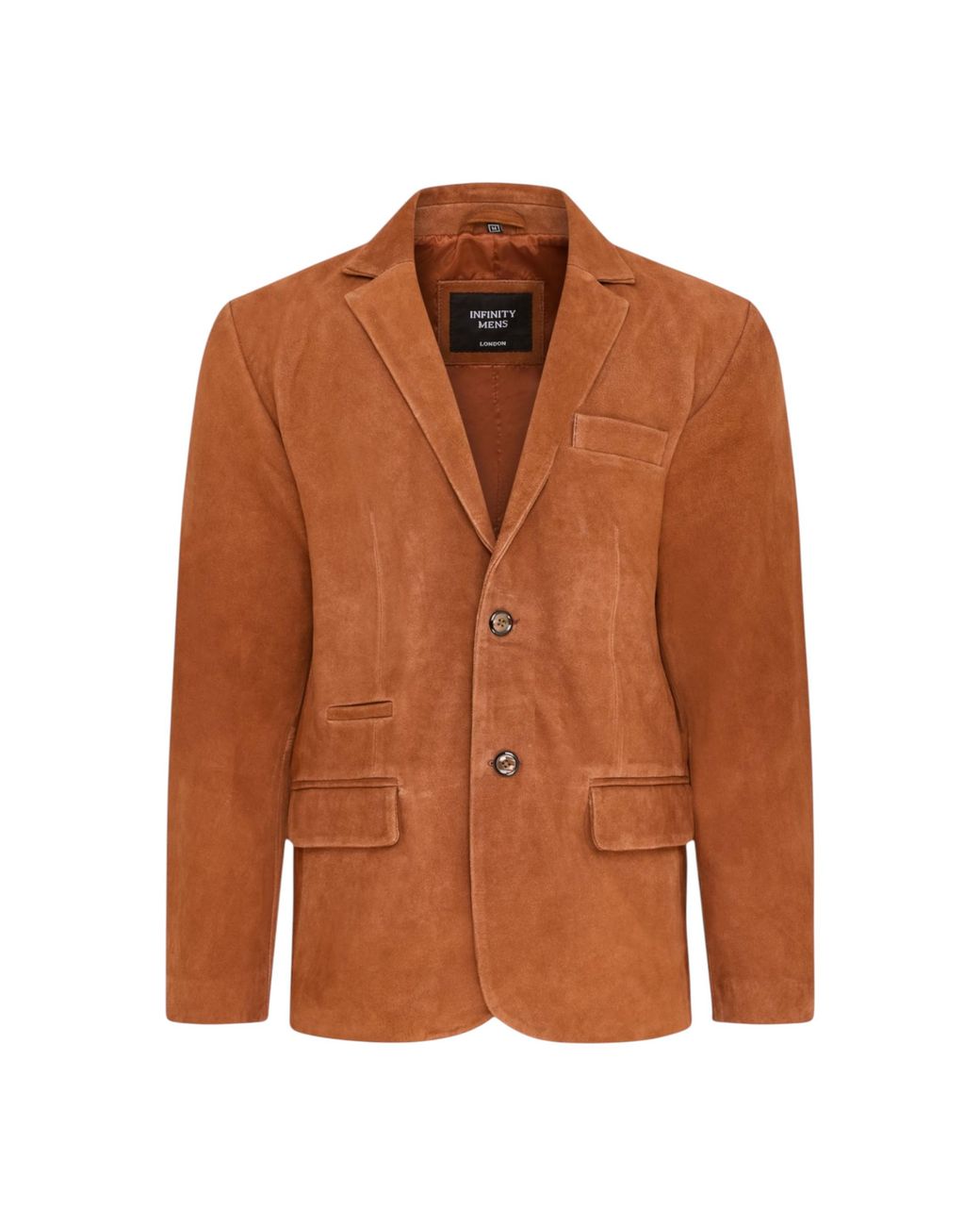 Infinity Leather Brown Italian Suede Blazer Jacket for men