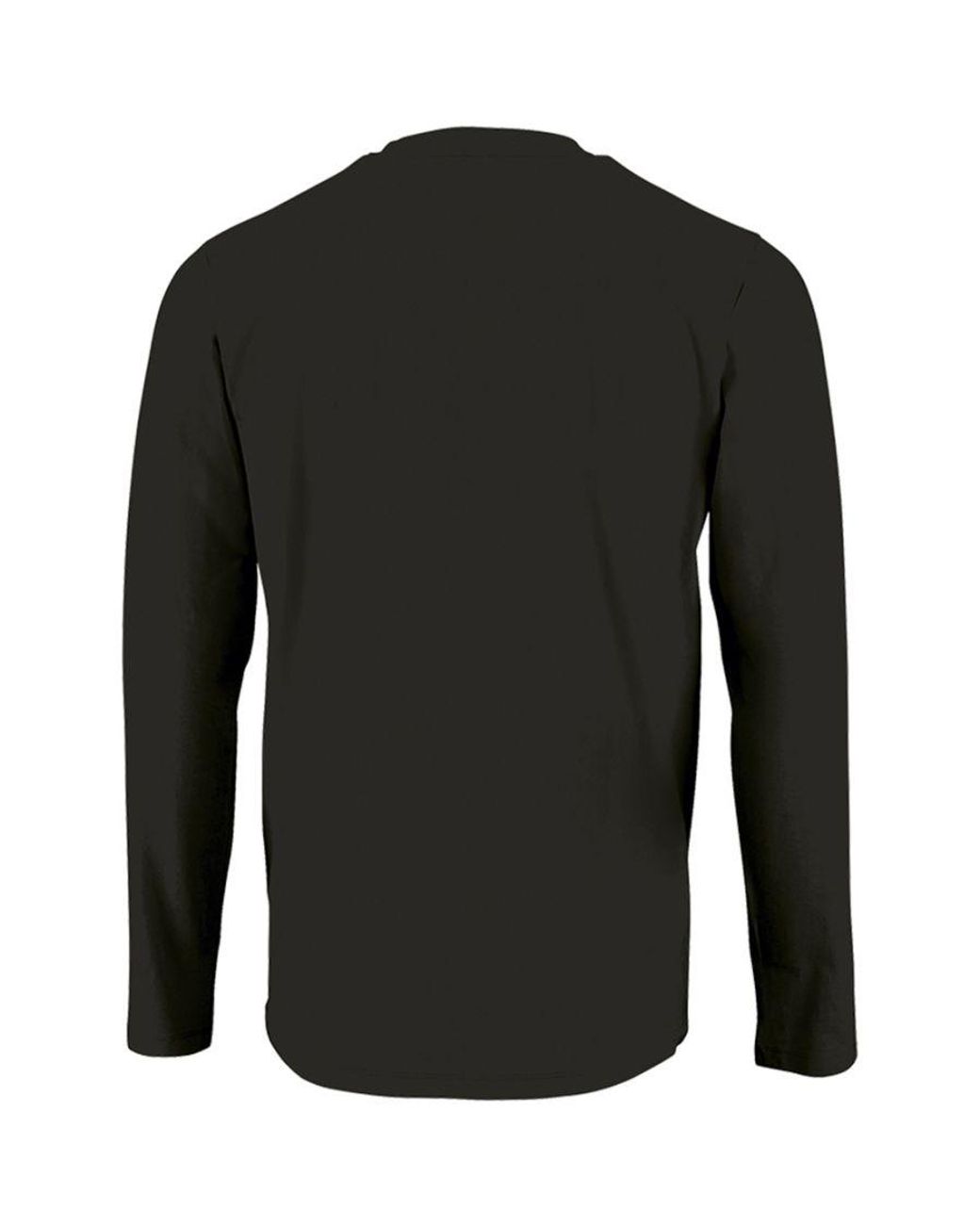 Sol's Black Imperial Long Sleeve T-Shirt (Deep) for men