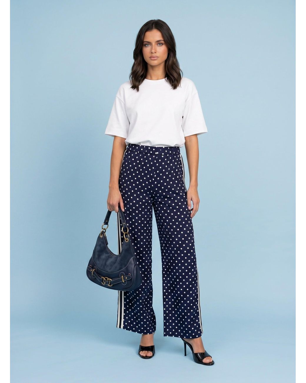 Urban Bliss Blue Spot Tape Side Trouser