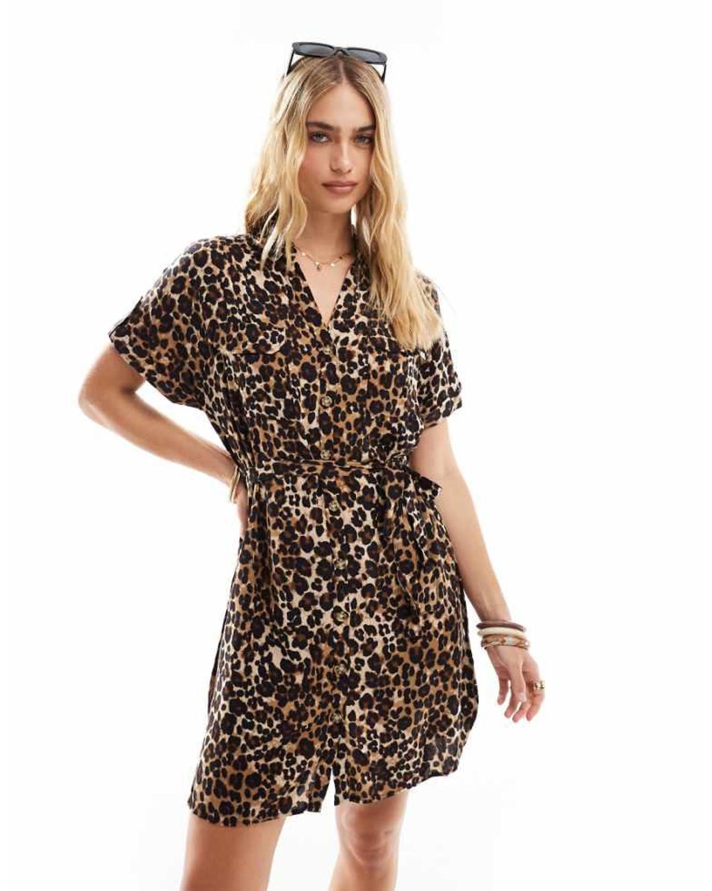 Vero Moda Multicolor Shirt Dress With Pockets