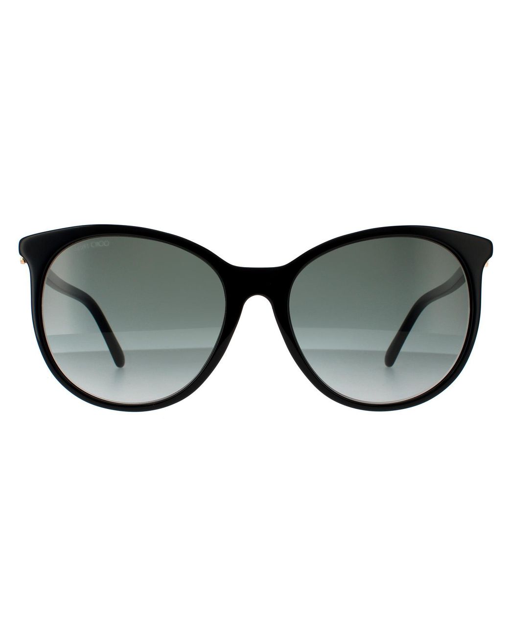 Jimmy Choo Black Round Copper Dark Gradient Sunglasses