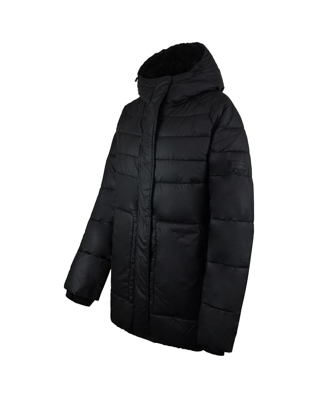 Hunter Black Intrepid Mid Puffer Coat