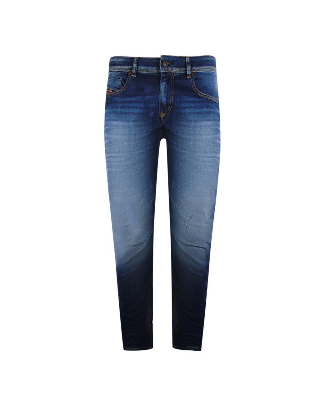 DIESEL Blue 1979 Sleeker-R Dark Denim Pants Cotton for men