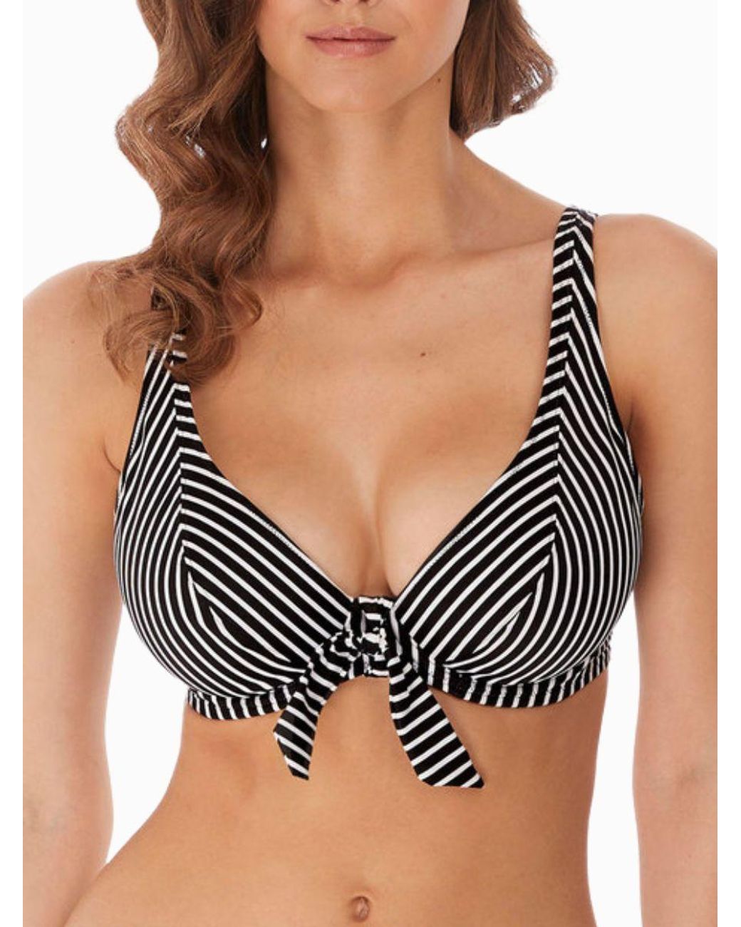 Freya Black Beach Hut High Apex Bikini Top