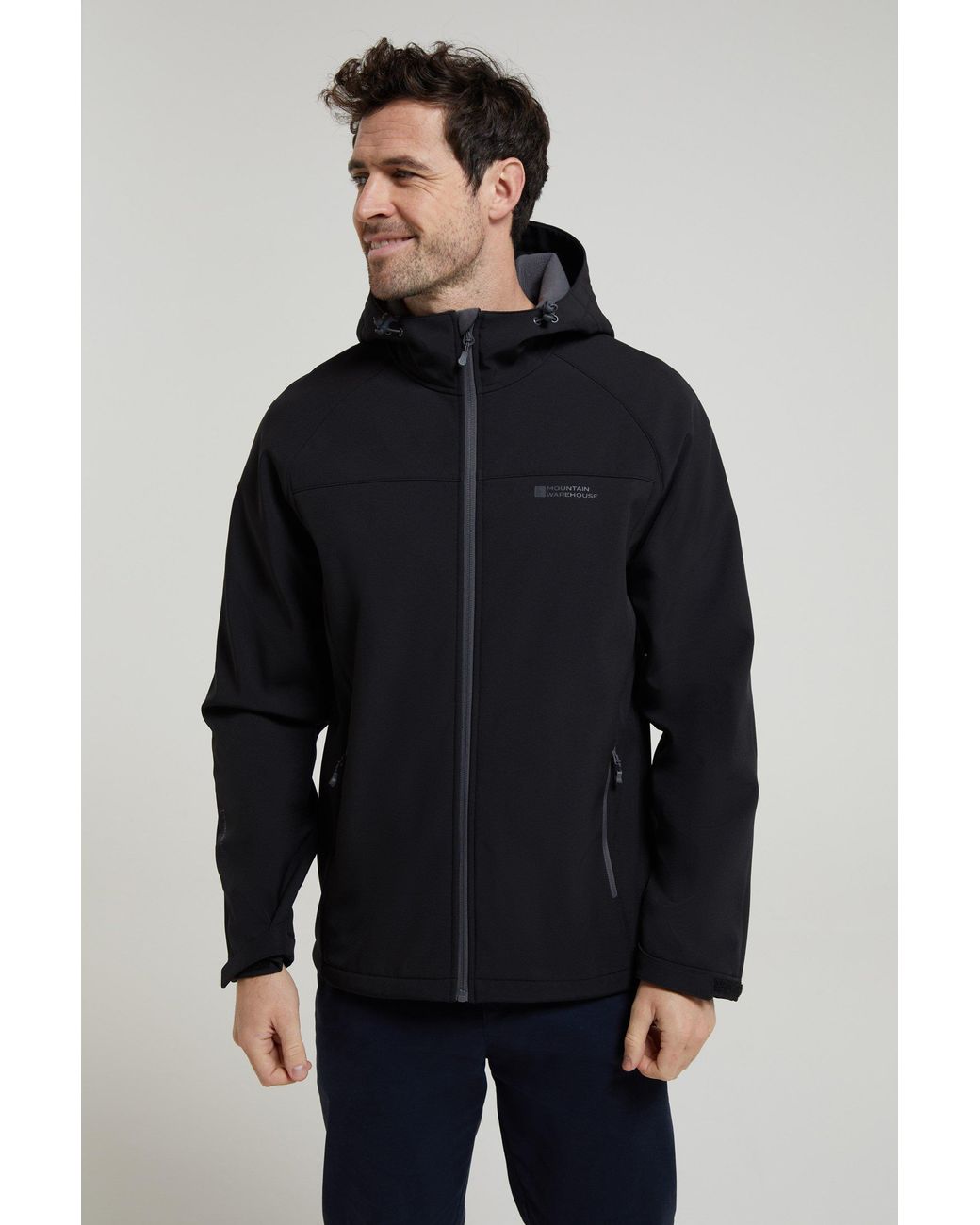 Mountain Warehouse Blue 'Exodus' Softshell Jacket Insulated Breathable Water Resistant Coat for men