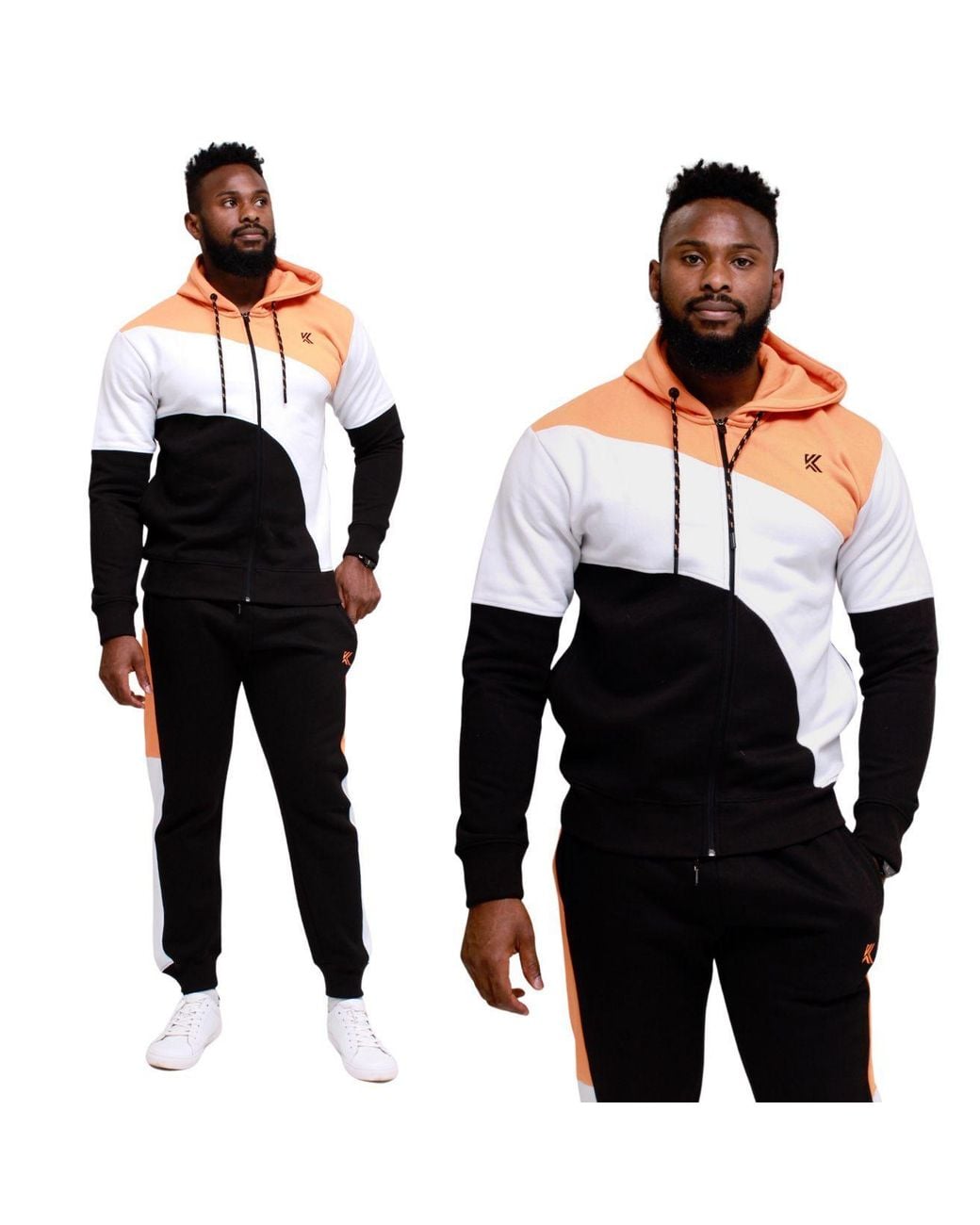 KAM Jeanswear Black Kam Two Piece Tracksuit Hoodie & Jogger Set for men