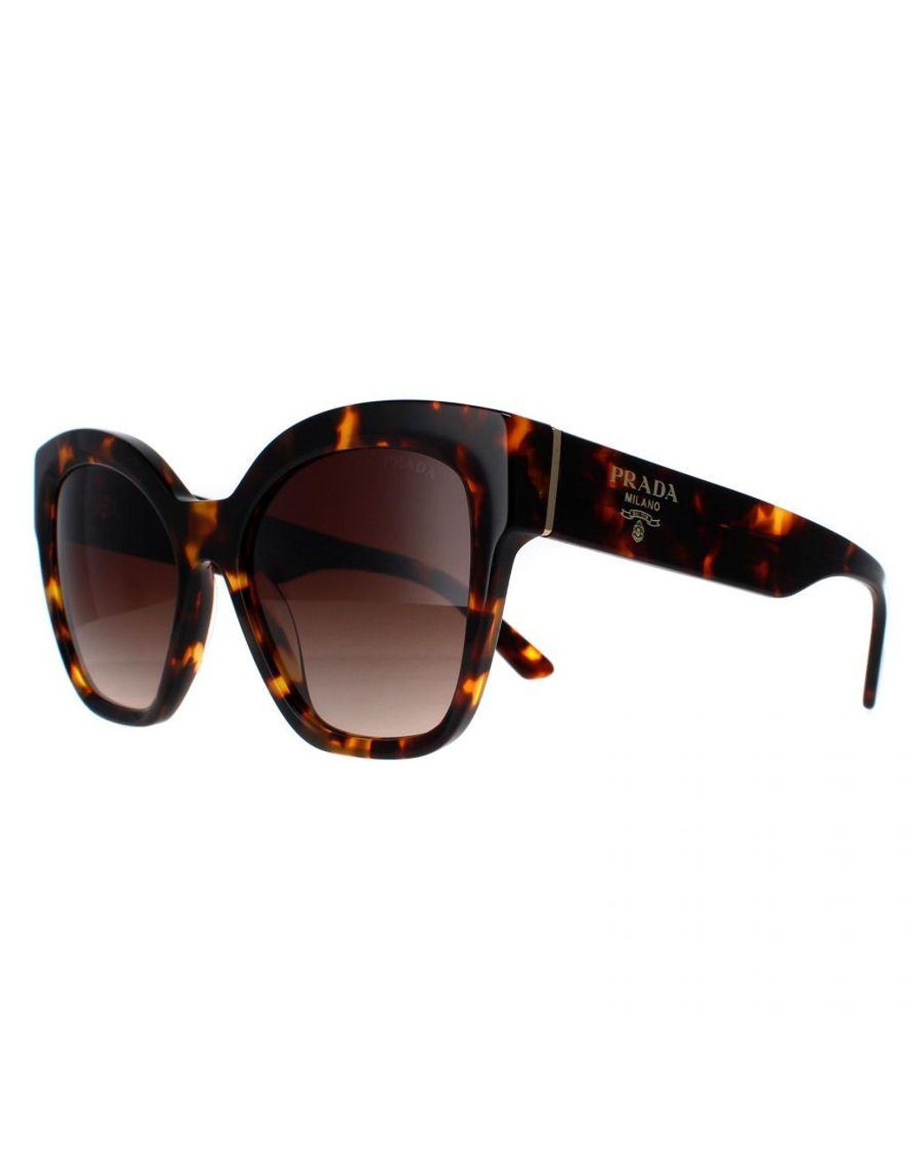 Prada Brown Square Honey Tortoise Gradient Pr17Zs