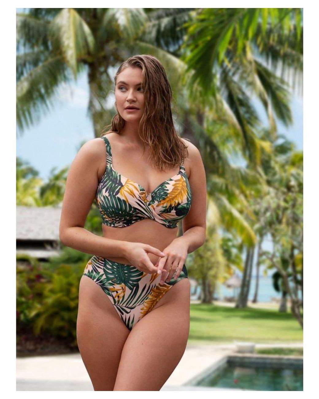 Fantasie Green Jungle Falls Full Cup Bikini Top