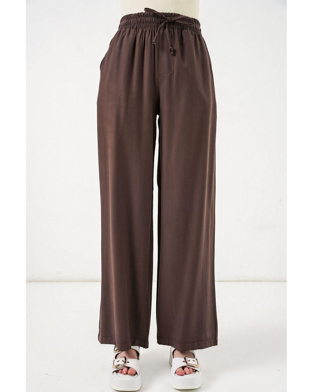 Bigdart Multicolor High Waist Wide Leg Trousers With Pocket