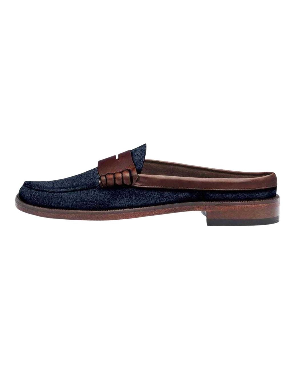 Sebago Blue Ladies Dan Suede Loafers (Mood/Dark)